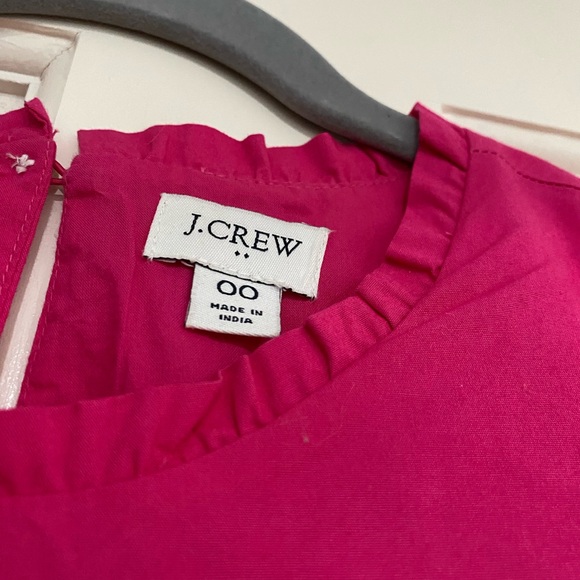 J.Crew Pink Sleeveless Ruffled Round Neck Tiered MIDI Dress Size 00 - Picture 4 of 4